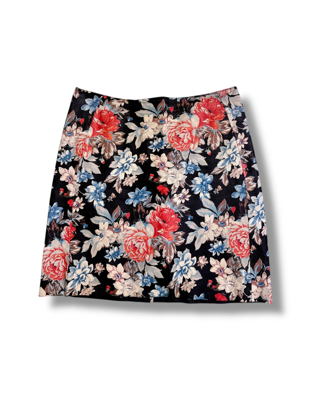 2012 Céline Floral Printed Leather Skirt - Size 38
