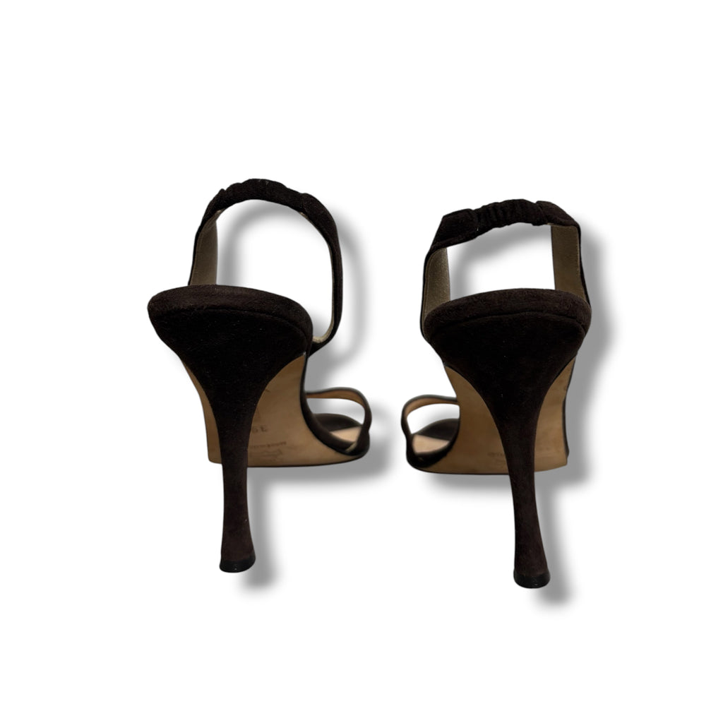Manolo Blahnik Callasli Suede Sandal - Size 39 - Very Good Condition