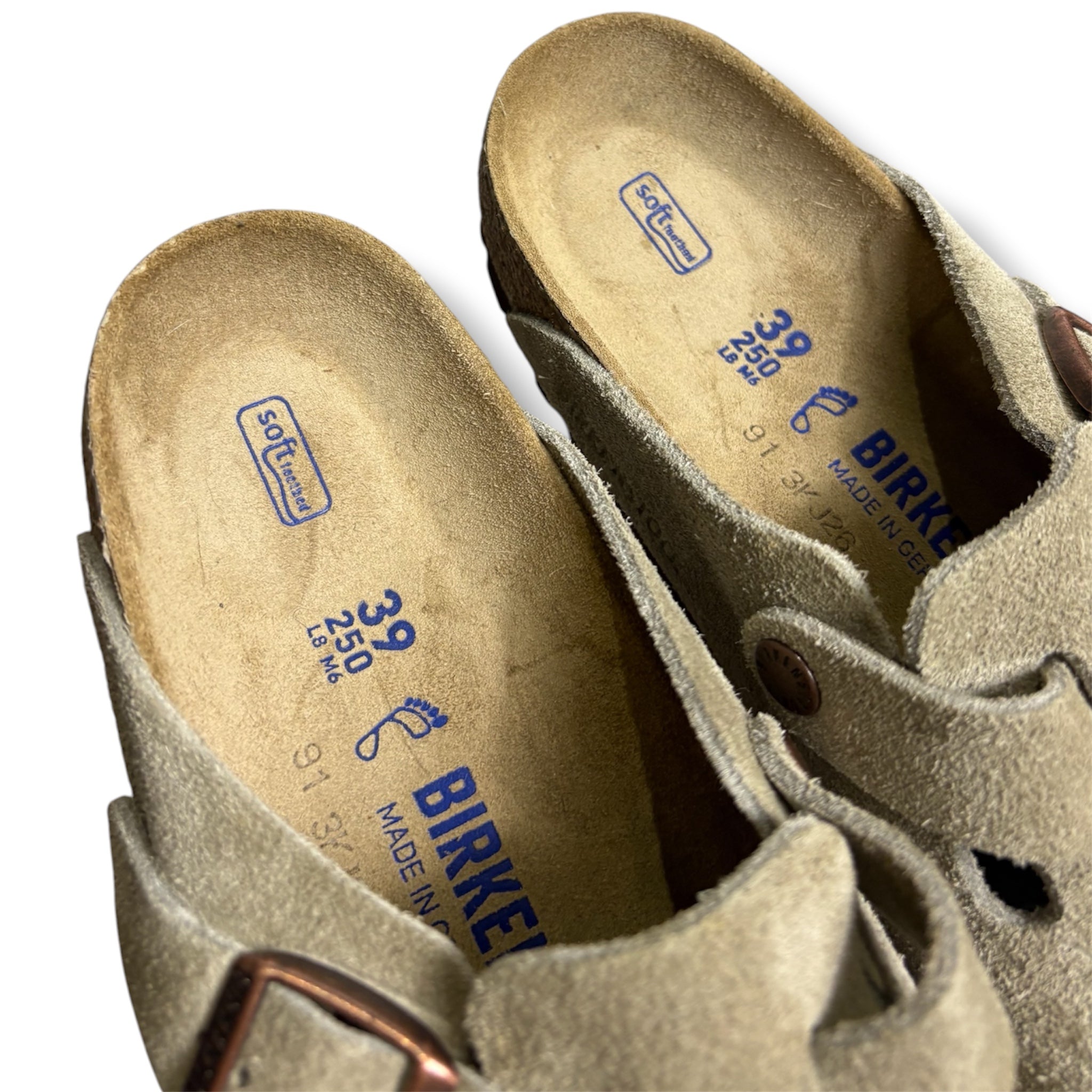 Birkenstock Suede Boston Mule - Size 39 - Excellent Condition