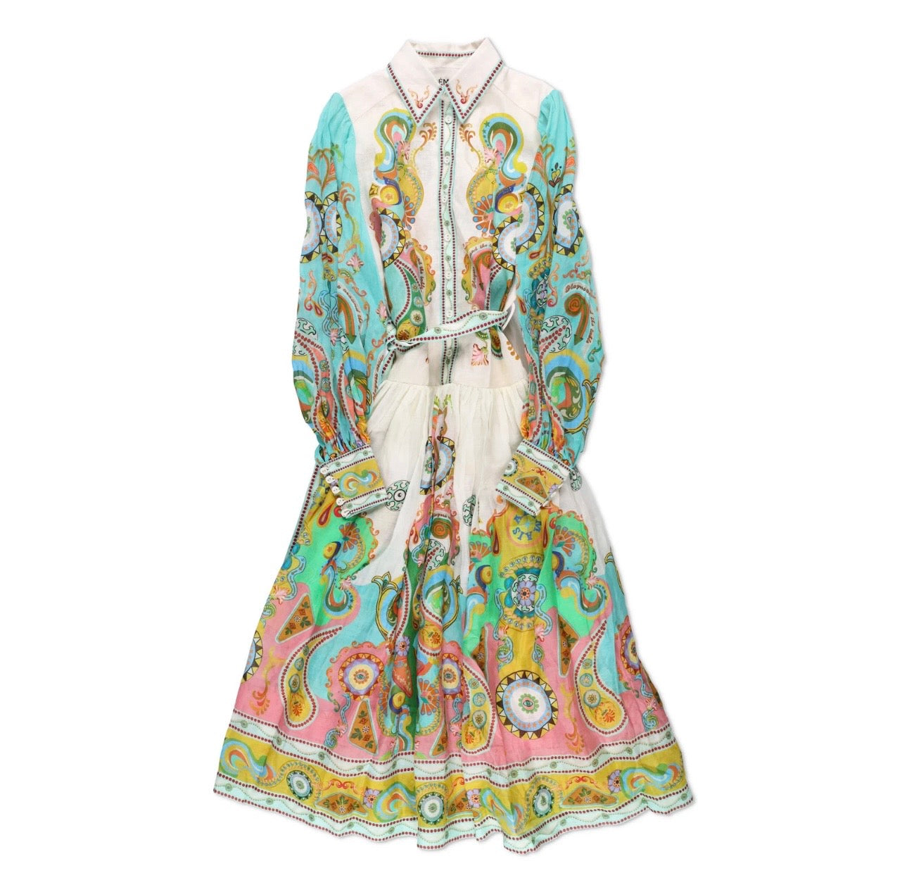 Alémais Pinball Printed Midi Dress - Size 8 - Very Good Condition