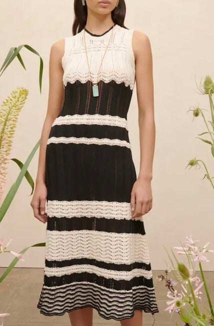 2024 Vanessa Bruno 'Aimee' Crochet Midi Dress - Size XS - Excellent Condition