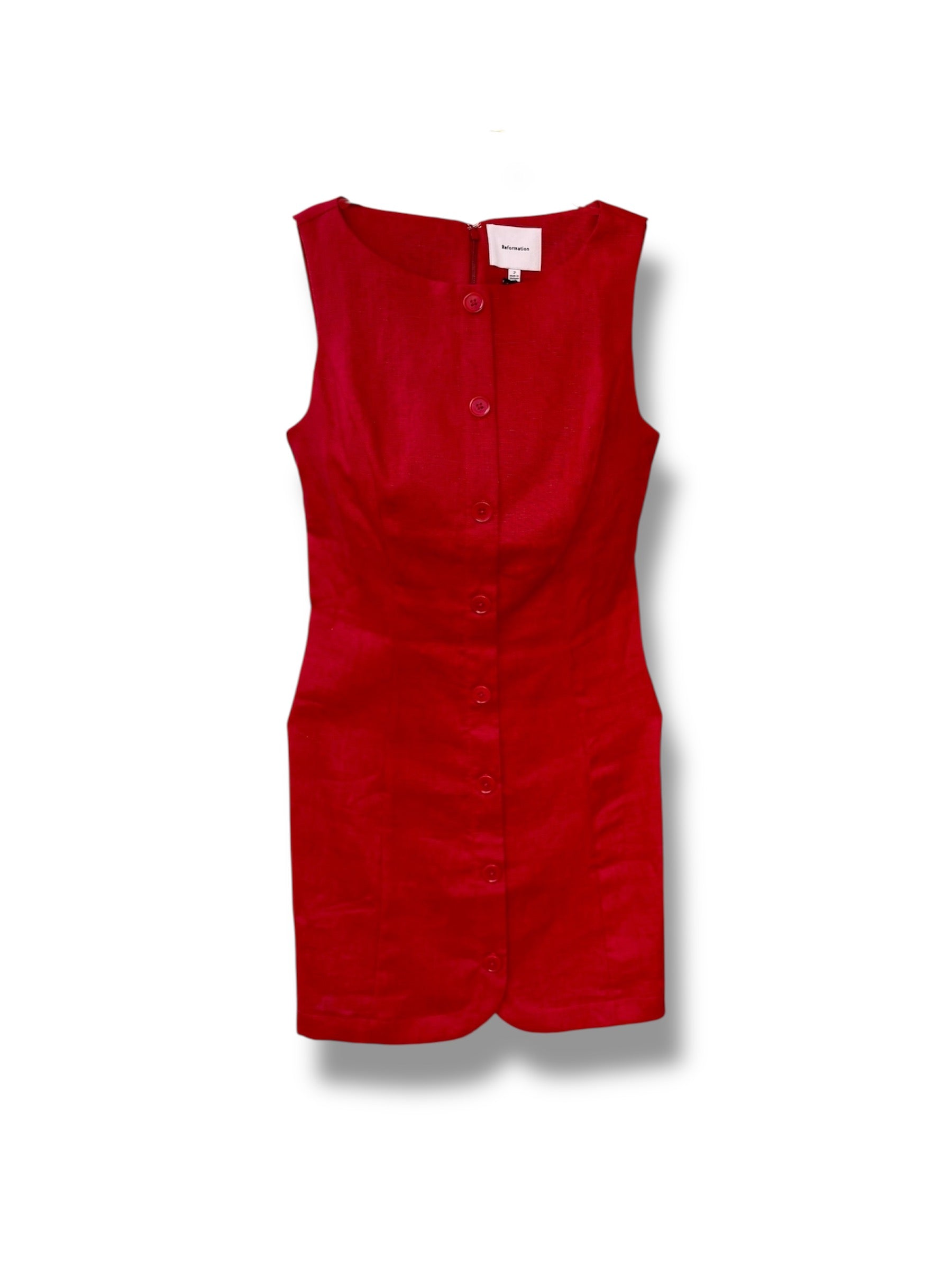 Reformation 'Zarae' Linen Mini Dress - Size US2 - Brand New With Tags
