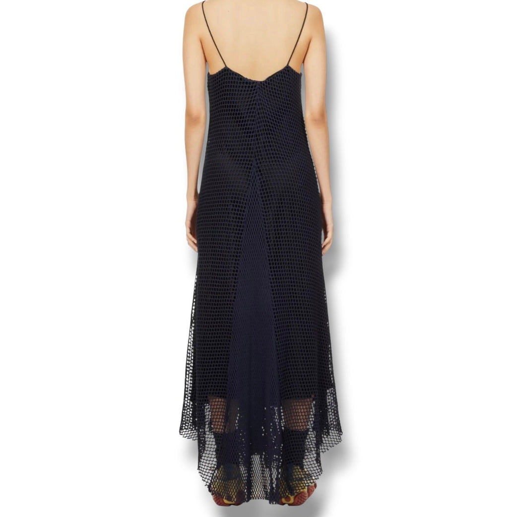 Song For The Mute V Neck Net Dress - Size 38 - Very Good Condition