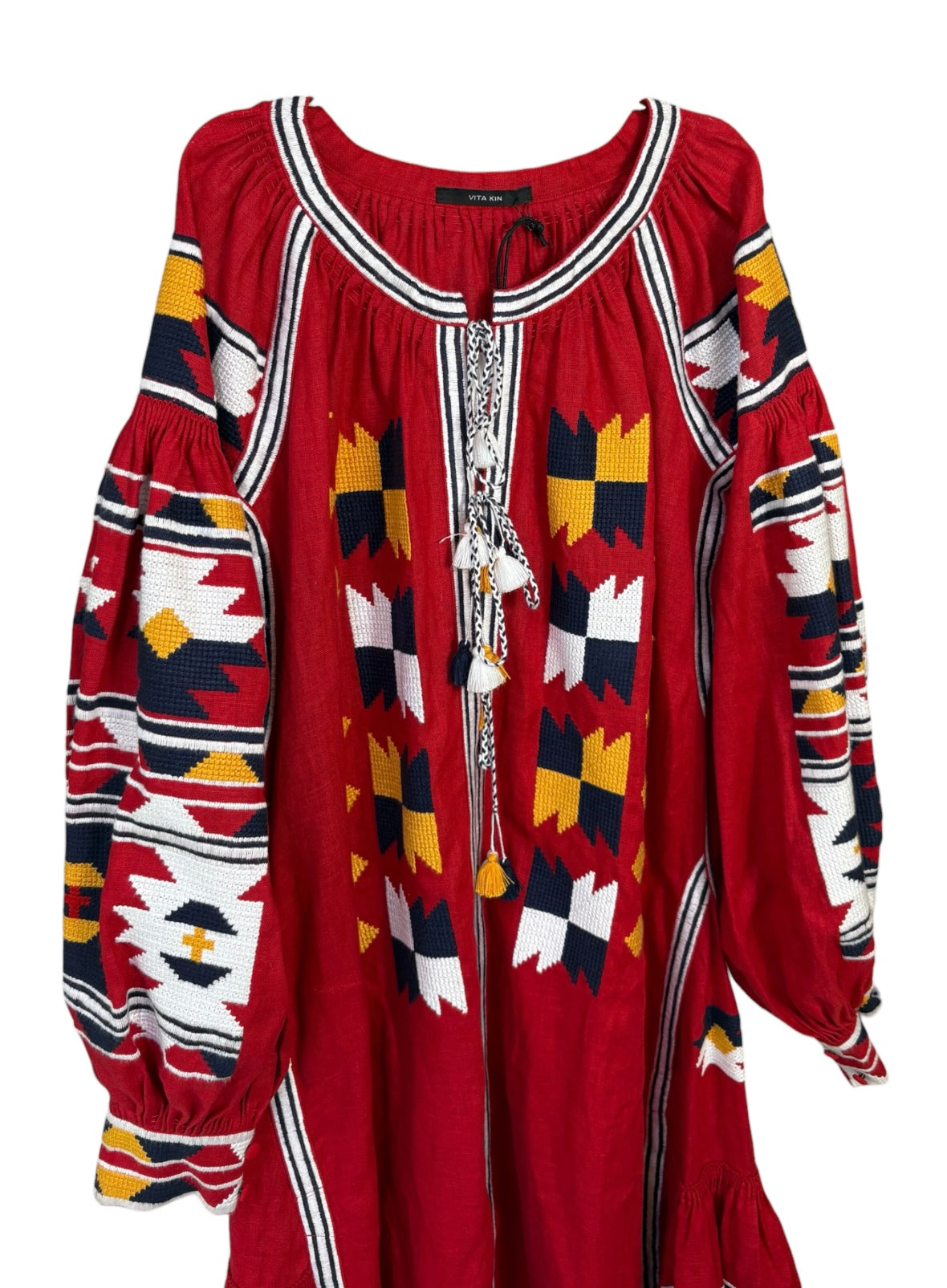 Vita Kin Linen Midi Dress - One Size