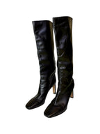 Jimmy Choo Leather Knee High Boots - Size 41 - Very Good Condition