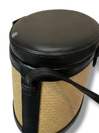 Hunting Season Raffia Oval Box Bag - Good Condition