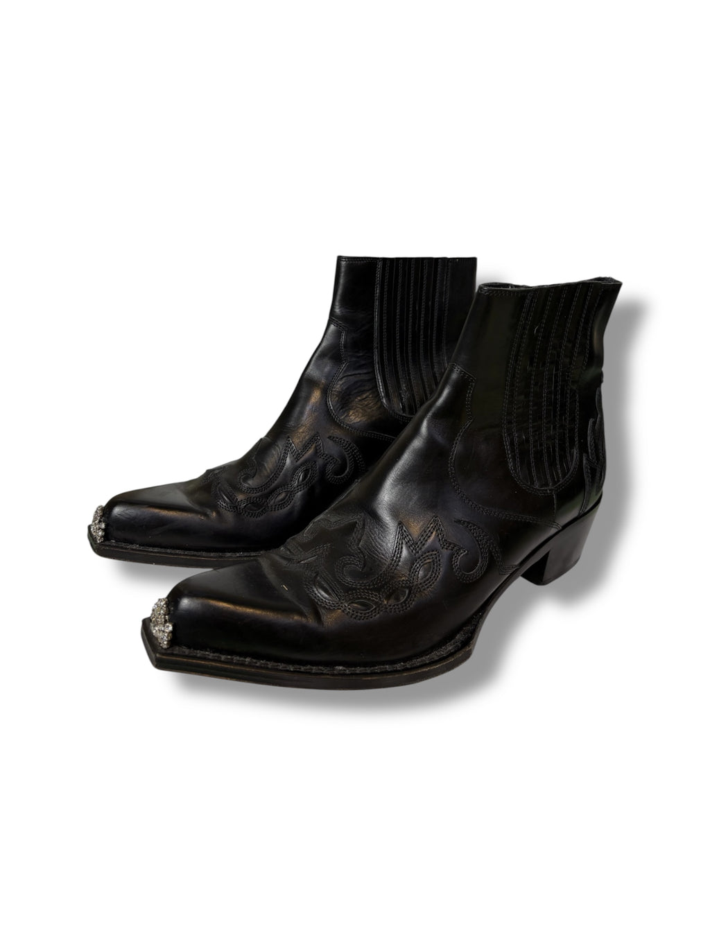 Calvin Klein 205W39NYC Western Boots with Crystal Details - Size 41 - Very Good Condition