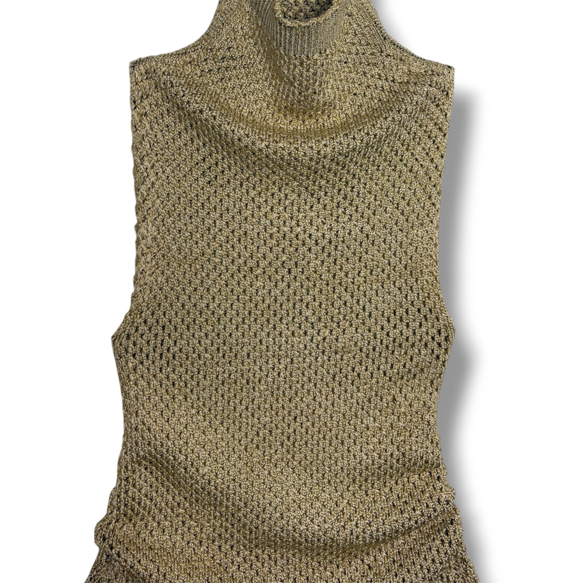 Isa Boulder Open Knit Metallic Midi Dress - Size L - Very Good Condition