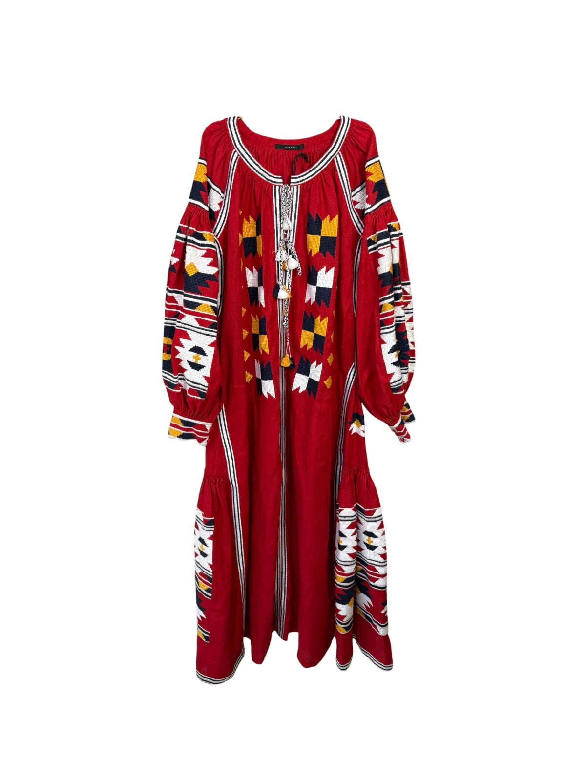 Vita Kin Linen Midi Dress - One Size