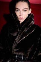 ILĀ Celeste Faux Fur Jacket - Size 36 - Brand New With Tags