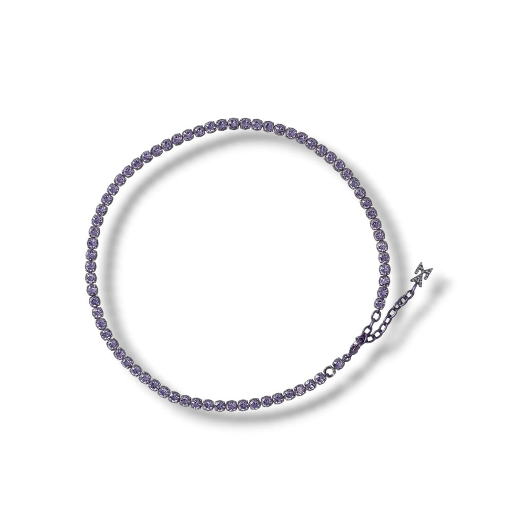 Amina Muaddi Tanzanite Tennis Necklace - Excellent Condition