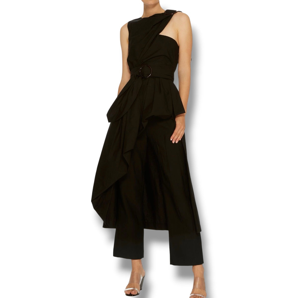 2017 Isa Arfen Asymmetric Draped Top - Size 8 - Brand New With Tags