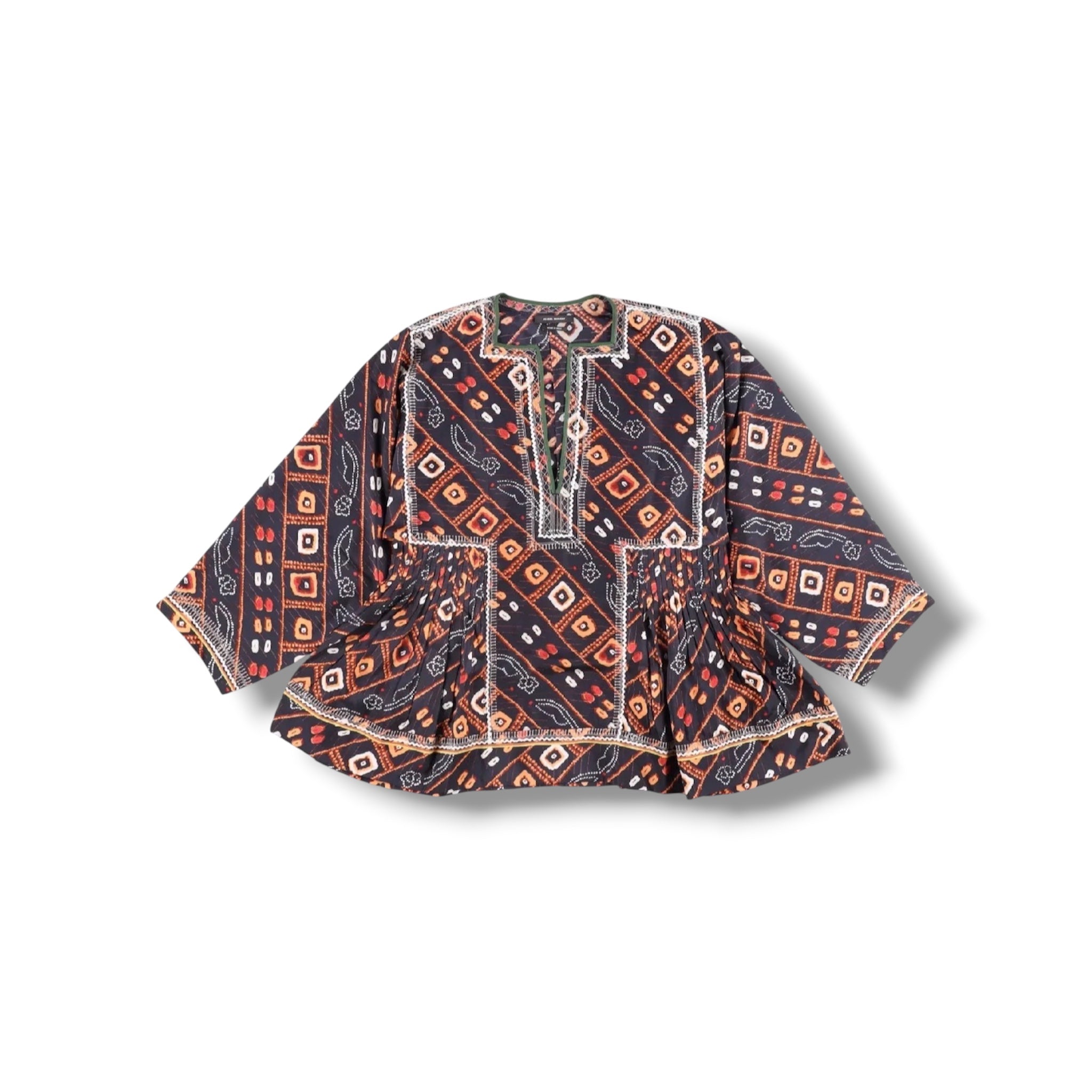 Isabel Marant Geometric Silk Blouse - Size 40 - Brand New With Tags