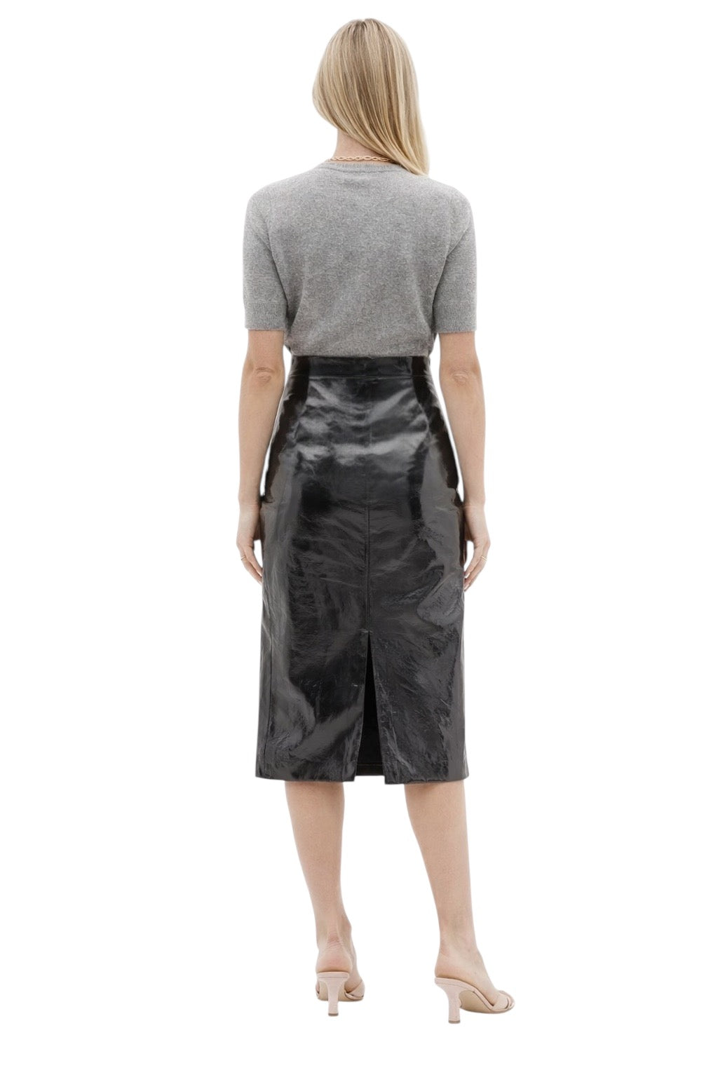 Khaite 'Mya' Patent Leather Skirt - Size 10
