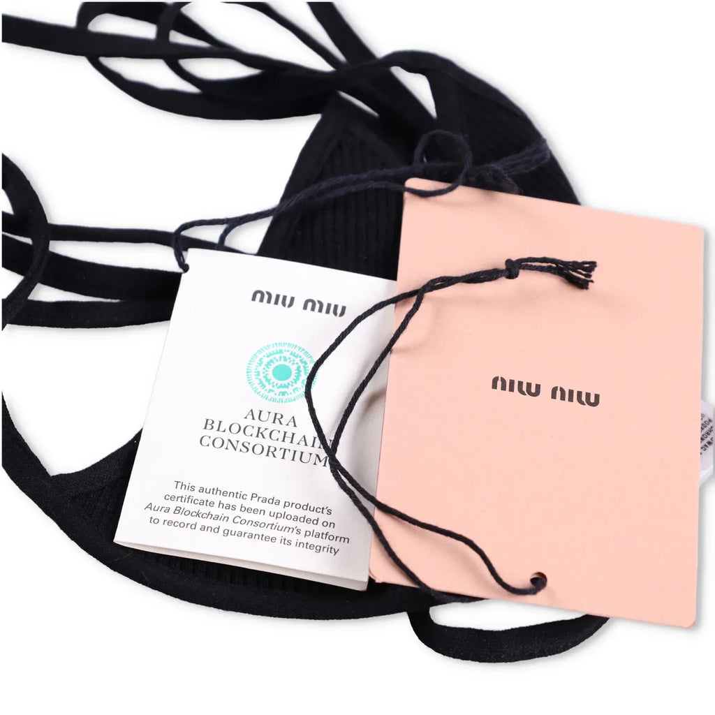 Miu Miu Ribbed Bralette - Size XS - Brand New With Tags