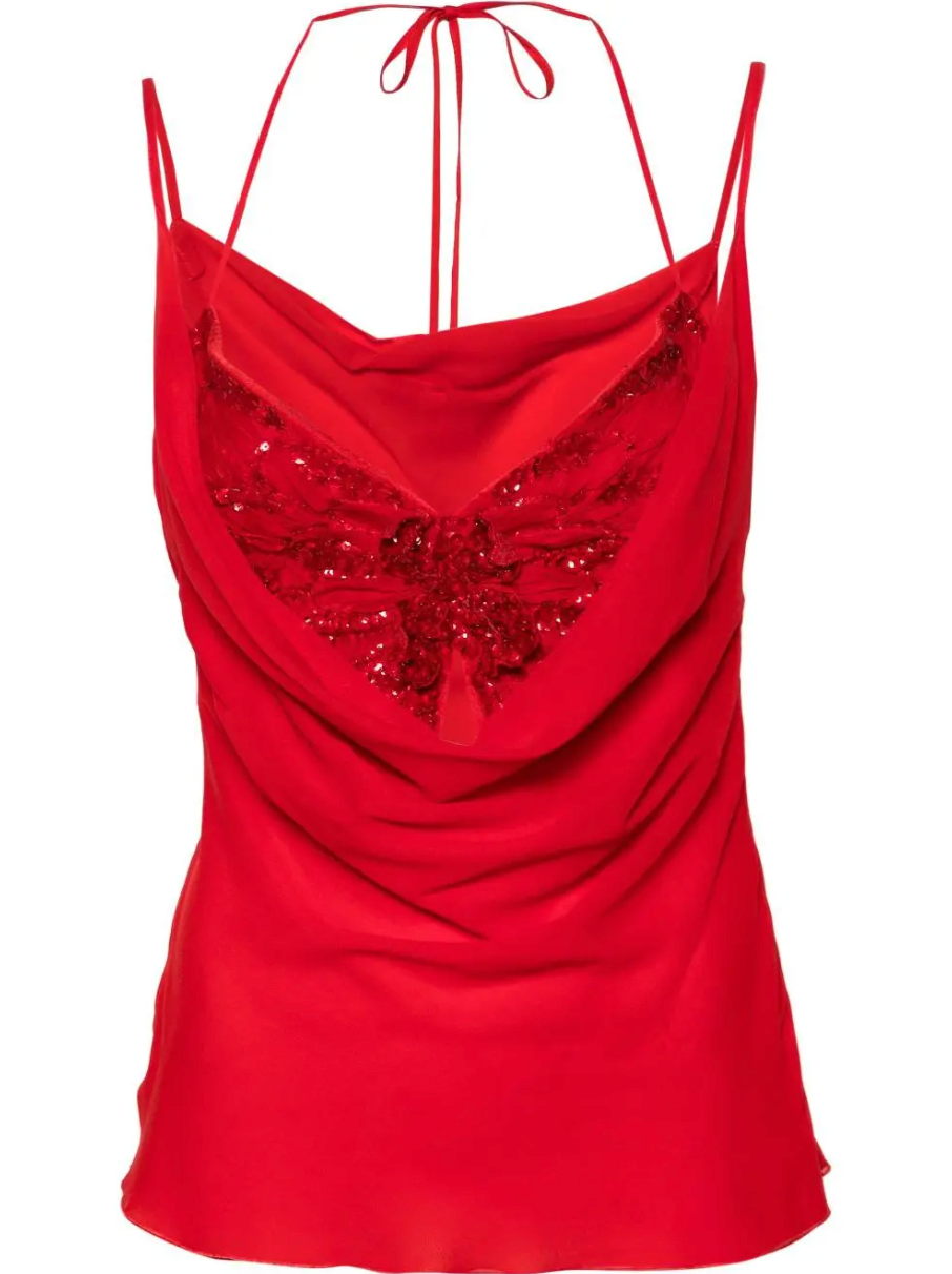 2022 Blumarine Butterfly Layered Top - Size 10 - Brand New With Tags