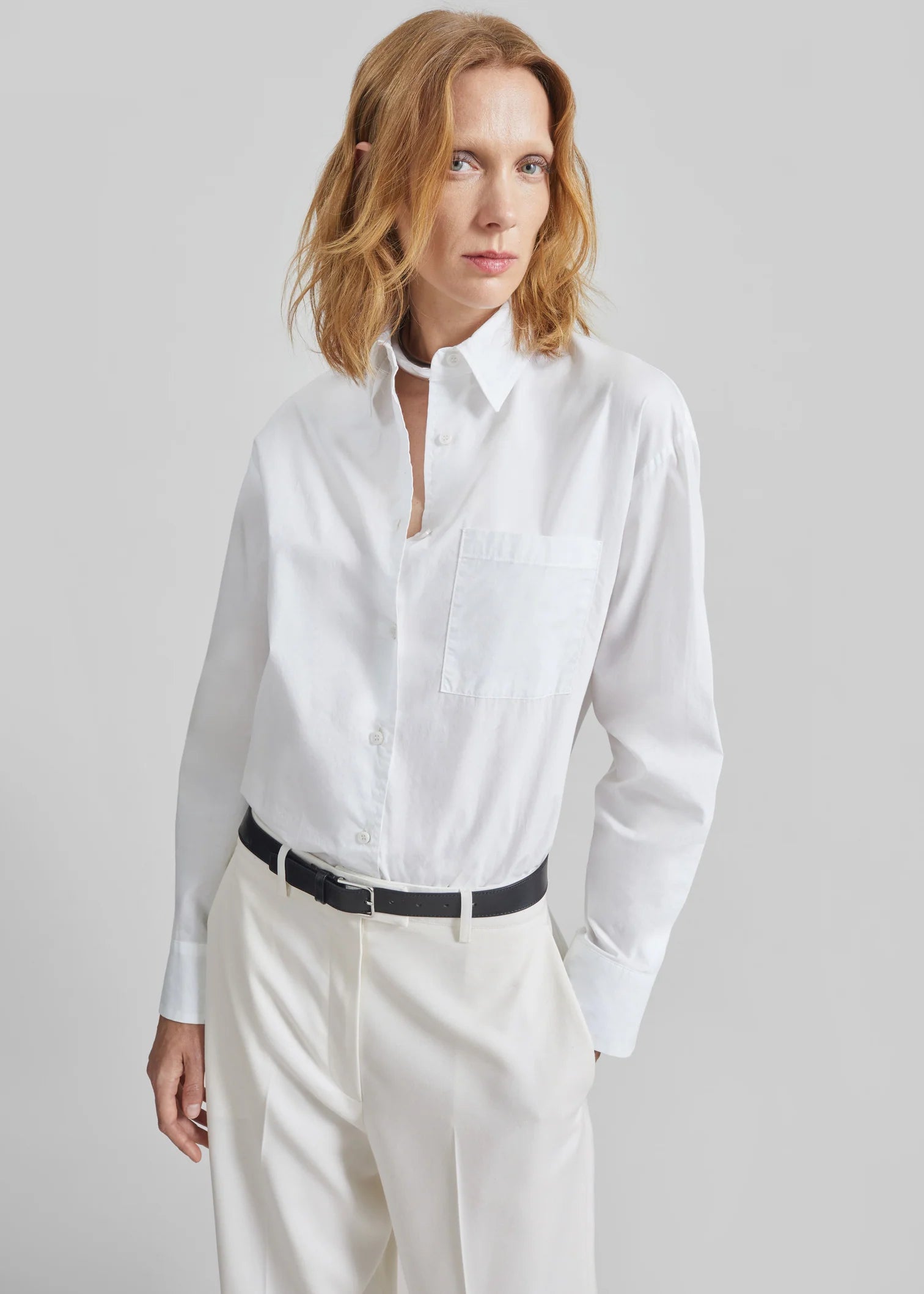 The Frankie Shop 'Lui' Cotton Poplin Shirt - Size Large - Brand New With Tags