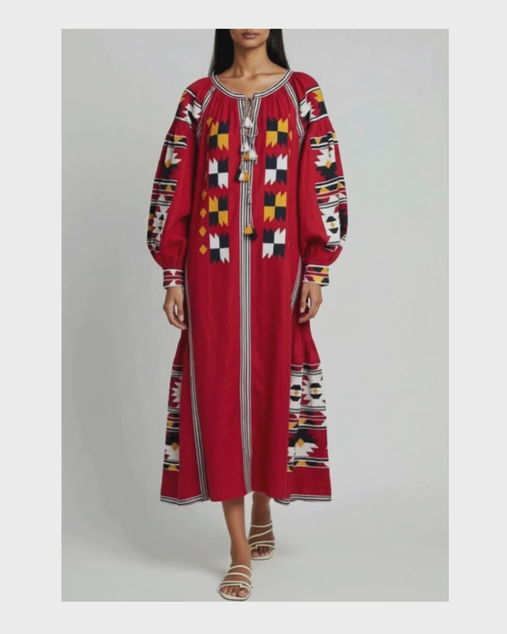 Vita Kin Linen Midi Dress - One Size - Brand New With Tags
