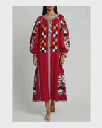 Vita Kin Linen Midi Dress - One Size - Brand New With Tags