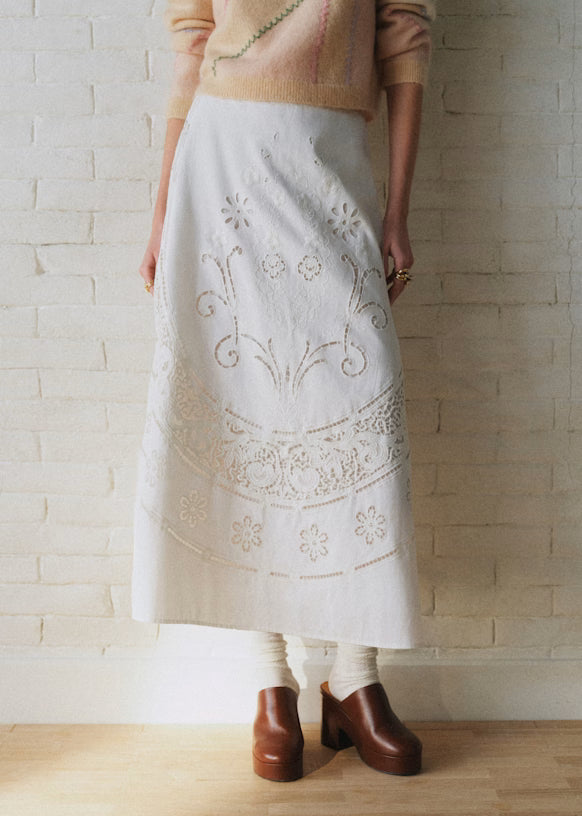 2026 Sezane x Sea NY 'Solya' Midi Skirt - Size 34 - Brand New With Tags
